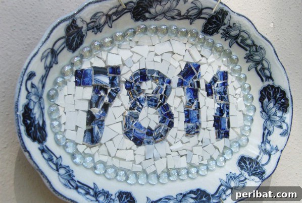 20 Creative DIYs for Broken China and Glass 15 Repurposed Broken China Into House Number Display