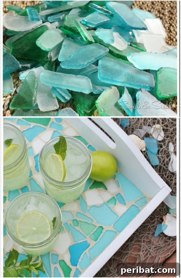 20 Creative DIYs for Broken China and Glass 19 Easy DIY Sea Glass Serving Tray