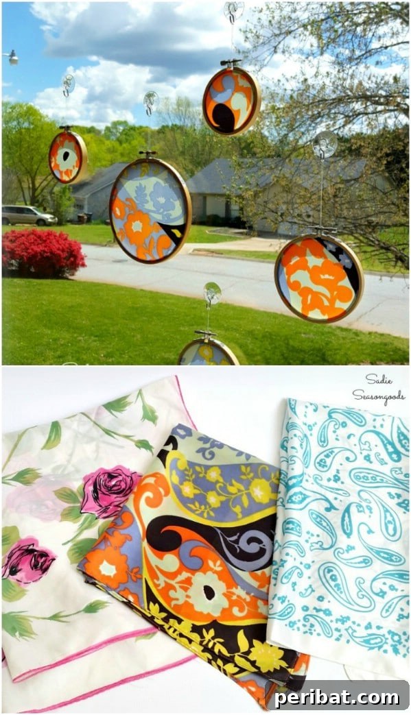Transform Old Scarves into Stunning Creations for Zero Cost 15 Repurposed Scarf Sun Catchers