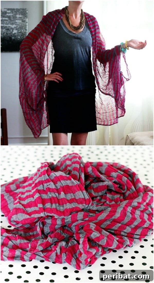 Transform Old Scarves into Stunning Creations for Zero Cost 22 Easy DIY Summer Scarf Shrug