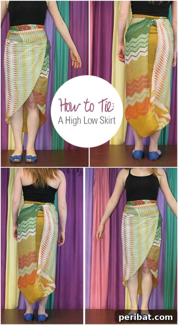 Transform Old Scarves into Stunning Creations for Zero Cost 23 Easy High Low Scarf Skirt