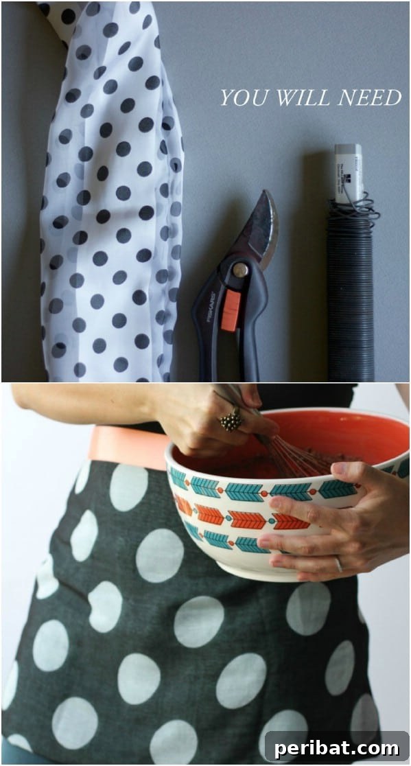 Transform Old Scarves into Stunning Creations for Zero Cost 4 No Sew DIY Café Apron