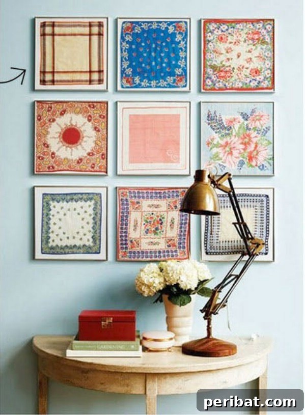 Transform Old Scarves into Stunning Creations for Zero Cost 8 Repurposed Scarf Framed Art