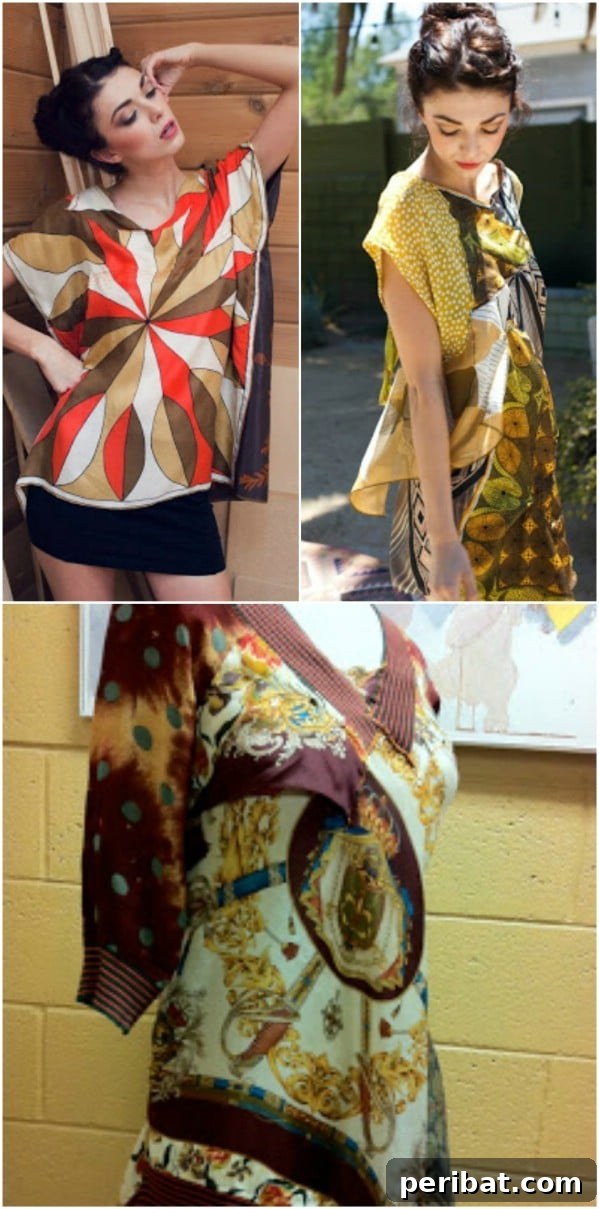 Transform Old Scarves into Stunning Creations for Zero Cost 10 Repurposed Vintage Scarf Shirt