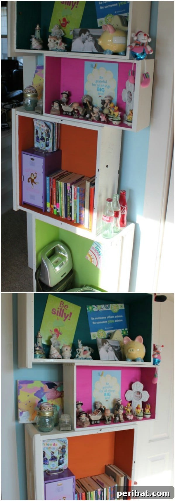 Unlock Kid Magic: 35 Household Item Crafts 14 Repurposed Dresser Drawers Into Kids’ Shelves