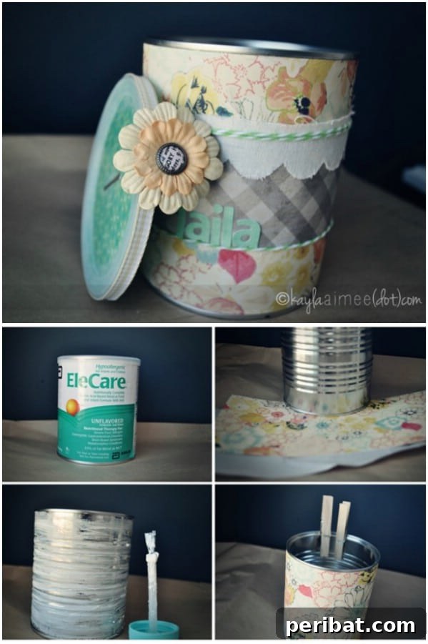 Unlock Kid Magic: 35 Household Item Crafts 20 Upcycle Formula Cans Into A Piggy Bank
