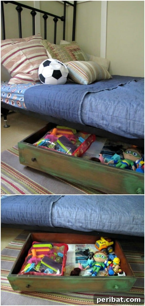 Unlock Kid Magic: 35 Household Item Crafts 22 Upcycled Drawers Into Under Bed Storage