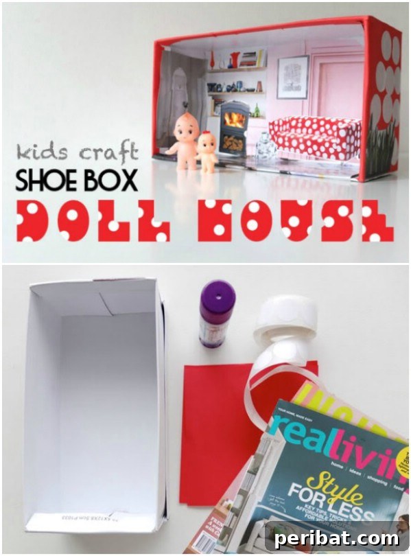 Unlock Kid Magic: 35 Household Item Crafts 26 Upcycled Shoe Box Dollhouse