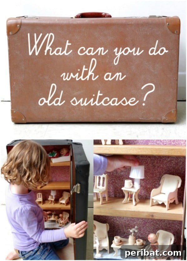 Unlock Kid Magic: 35 Household Item Crafts 29 Suitcase Repurposed Into Doll House