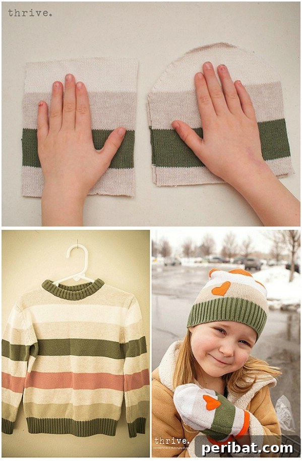 Unlock Kid Magic: 35 Household Item Crafts 31 DIY Hats And Mittens From Upcycled Sweater