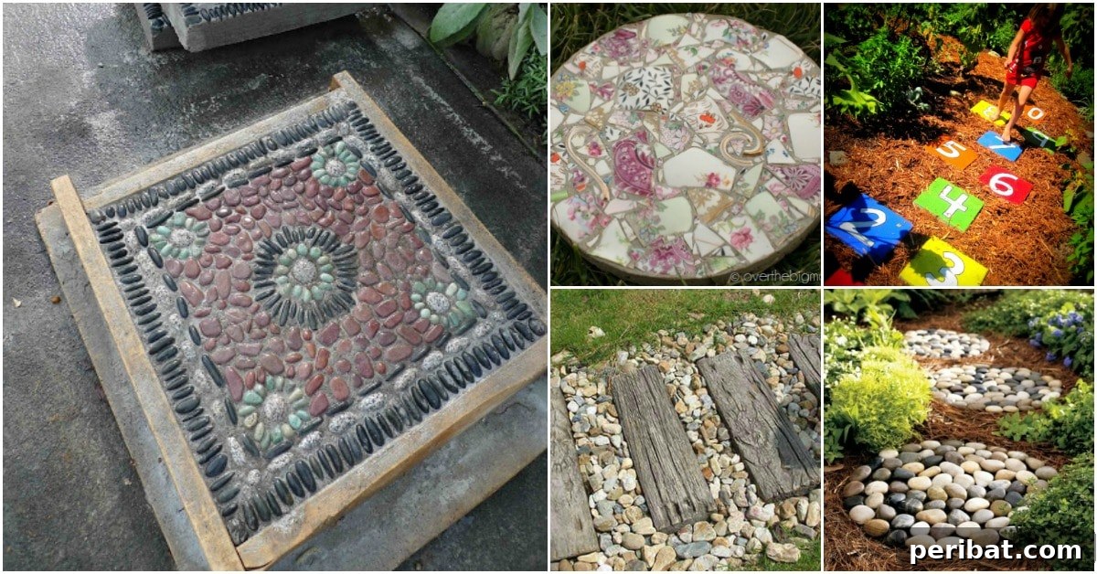 Elevate Your Garden Path: Creative Stepping Stone Ideas 2 stone walking diy