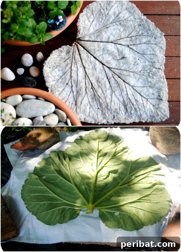 Elevate Your Garden Path: Creative Stepping Stone Ideas 18 DIY Leaf Sculpture Stones