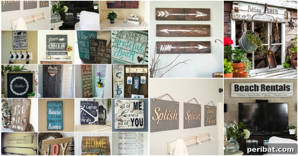 50 Charming Wooden Signs for Rustic Home Appeal 2 Inspiring Collection of Rustic Wooden Signs for DIY Home Decor