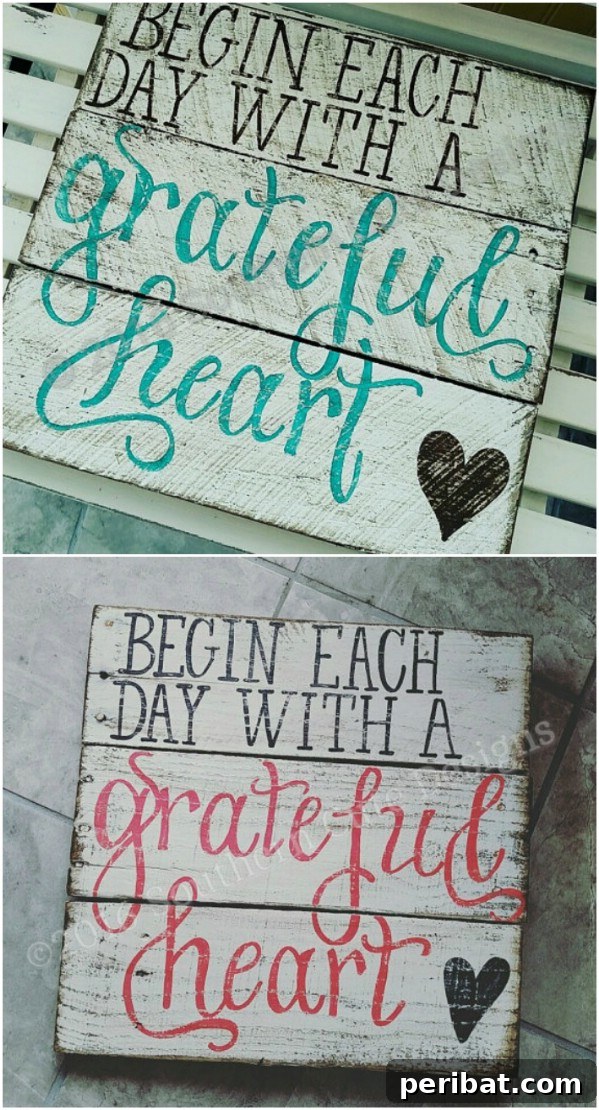 50 Charming Wooden Signs for Rustic Home Appeal 17 Grateful Heart Distressed Wood Sign for Inspirational Decor