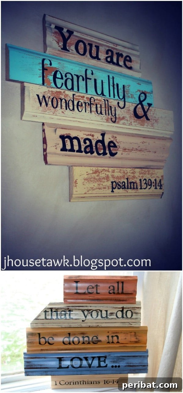 50 Charming Wooden Signs for Rustic Home Appeal 21 Multi-Colored Inspirational Signs Made from Wood Scraps