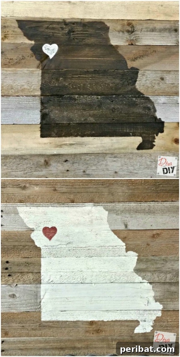 50 Charming Wooden Signs for Rustic Home Appeal 23 DIY Reclaimed Wood State Silhouette Sign for Home Decor