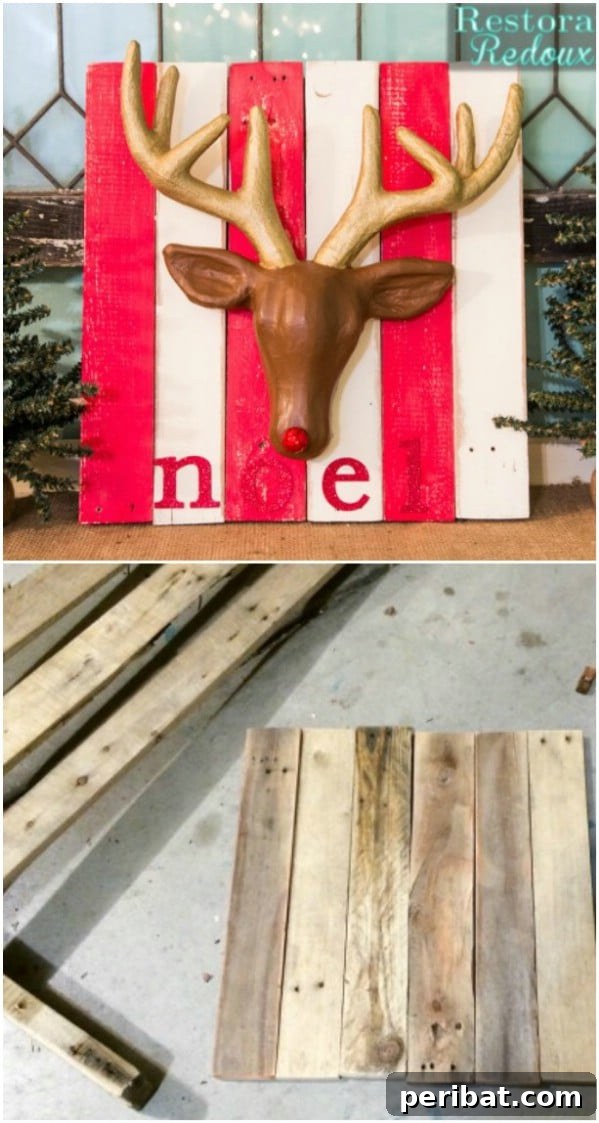 50 Charming Wooden Signs for Rustic Home Appeal 26 DIY Christmas Deer Silhouette Sign for Holiday Decor