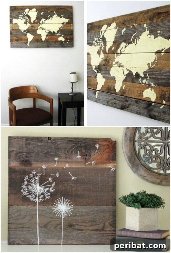 50 Charming Wooden Signs for Rustic Home Appeal 27 Plank Wood Continent Map Sign for Travel Inspired Decor
