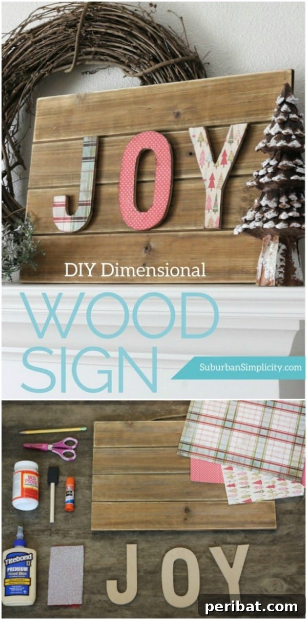 50 Charming Wooden Signs for Rustic Home Appeal 30 Three Dimensional DIY Holiday JOY Sign from Reclaimed Wood