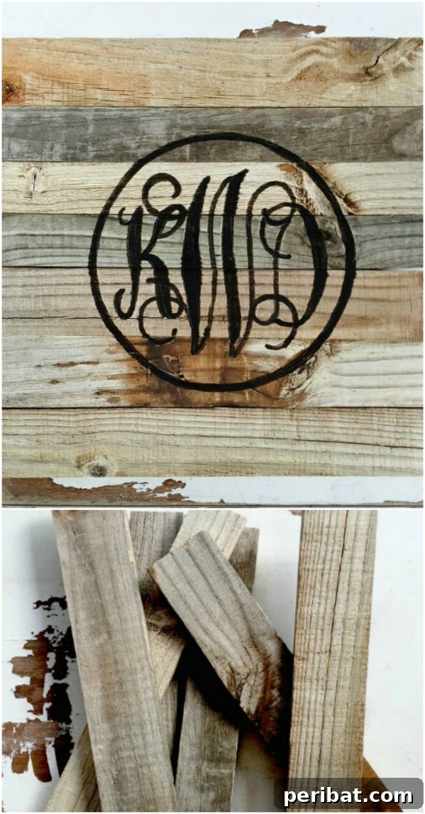 50 Charming Wooden Signs for Rustic Home Appeal 46 Simple Reclaimed Wood Monogram Sign for Personalized Home Decor