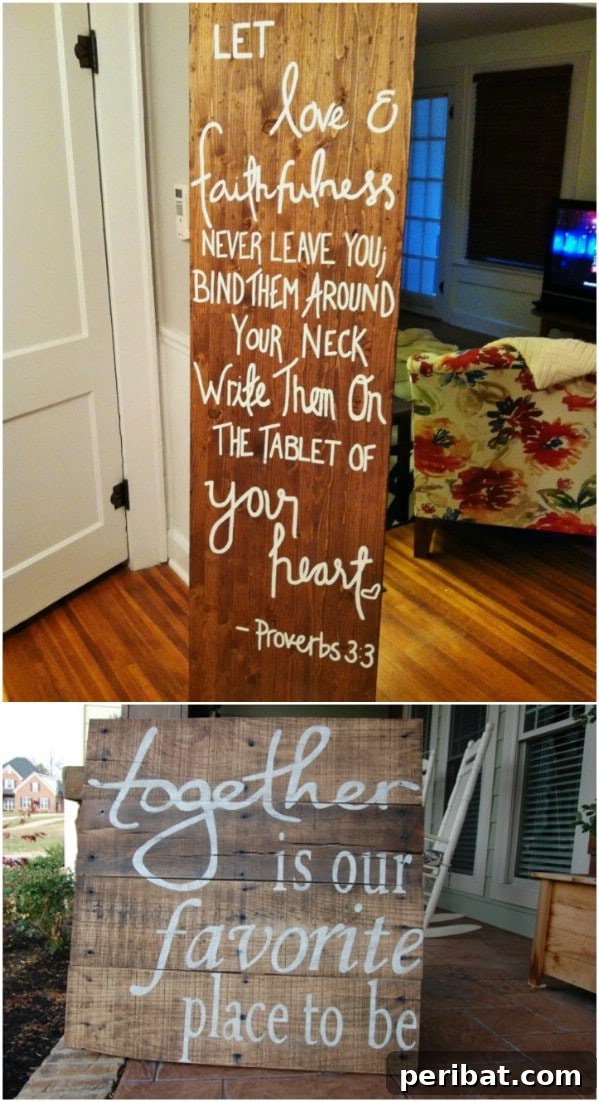 50 Charming Wooden Signs for Rustic Home Appeal 52 Tall Standing DIY Wooden Sign with Long Messages
