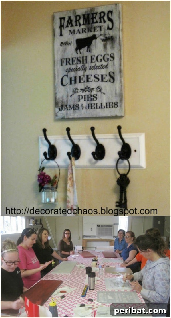 50 Charming Wooden Signs for Rustic Home Appeal 7 Rustic Farmhouse Kitchen Sign with Farmer's Market Wording