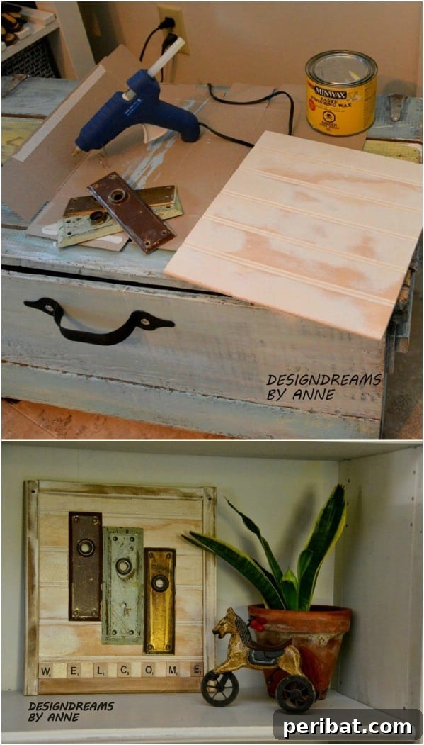 50 Charming Wooden Signs for Rustic Home Appeal 8 Anthropologie Inspired DIY Welcome Sign for Front Porch