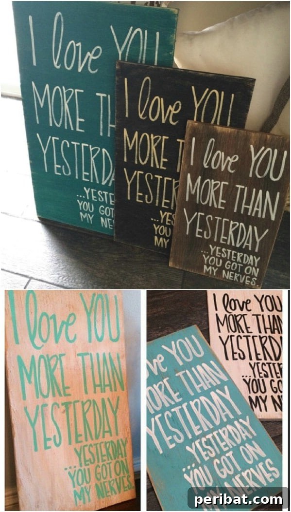 50 Charming Wooden Signs for Rustic Home Appeal 10 Whimsical I Love You Wooden Sign Trio for Home Decor