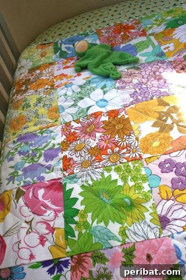 30 Genius Ways to Transform Old Bed Sheets 13 Rustic Quilt From Repurposed Sheets