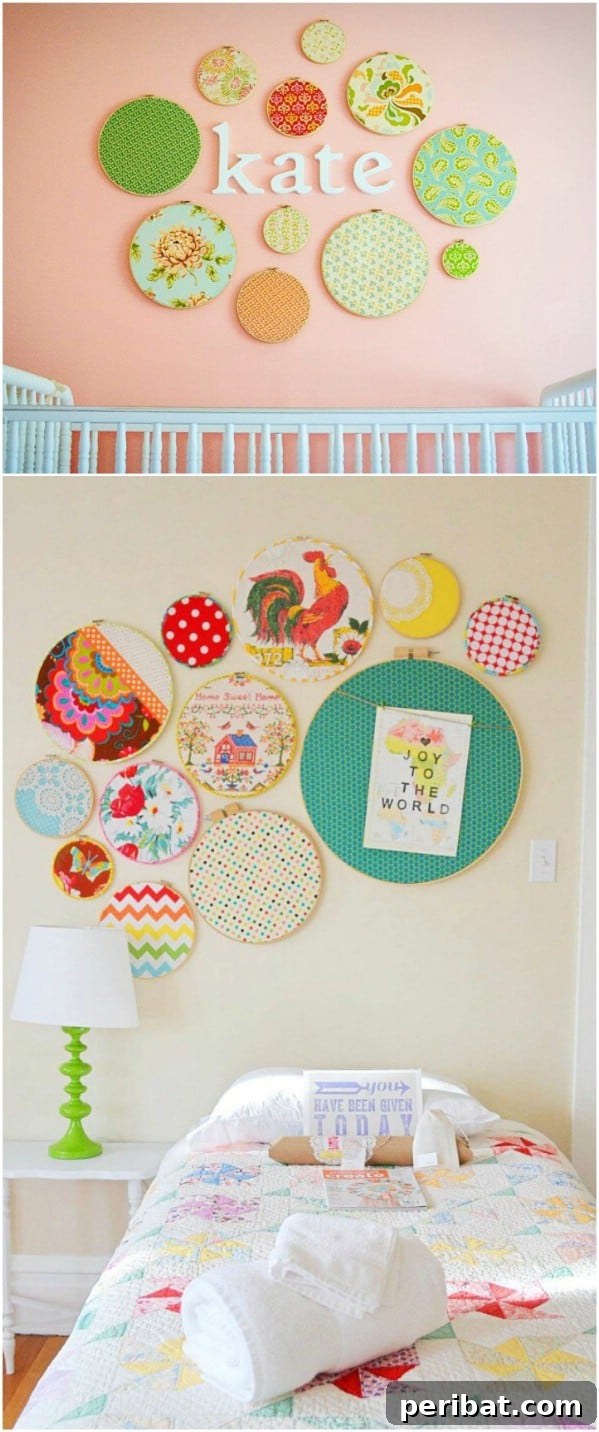 30 Genius Ways to Transform Old Bed Sheets 15 DIY Embroidery Hoop Wall Art