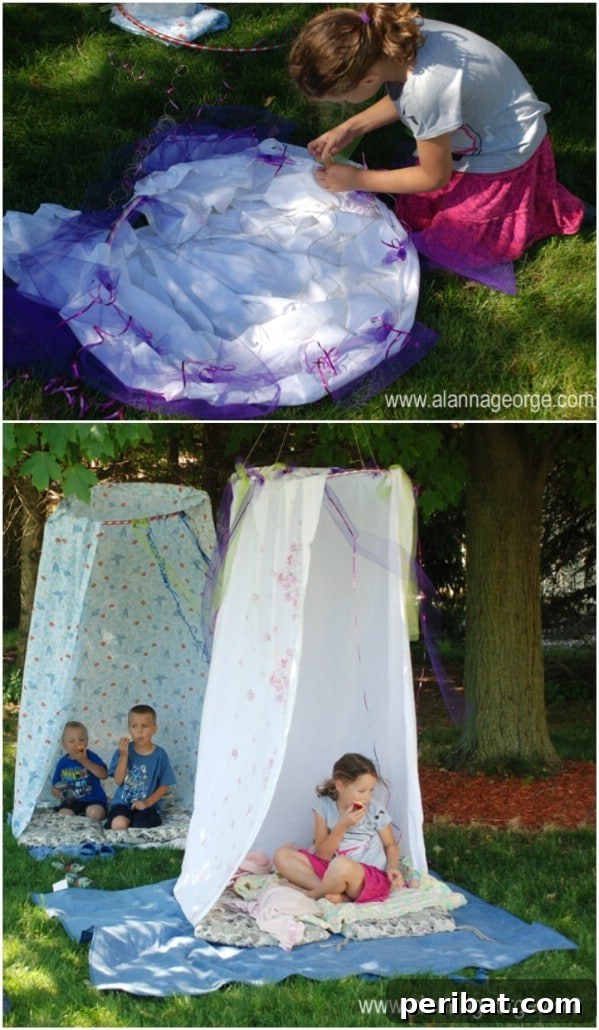 30 Genius Ways to Transform Old Bed Sheets 16 Fun Outdoor DIY Tents