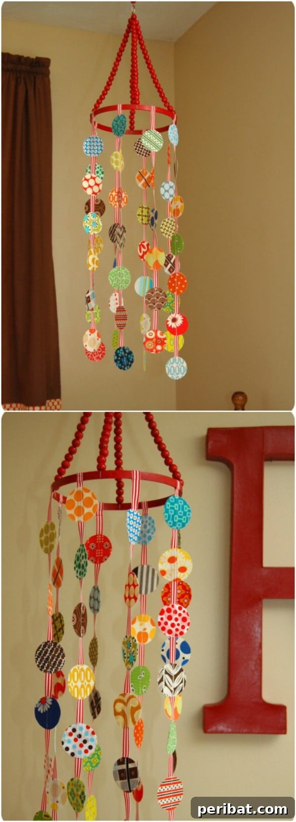 30 Genius Ways to Transform Old Bed Sheets 3 DIY Repurposed Sheet Crib Mobile
