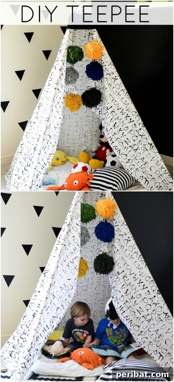 30 Genius Ways to Transform Old Bed Sheets 7 DIY Repurposed Sheet Teepee