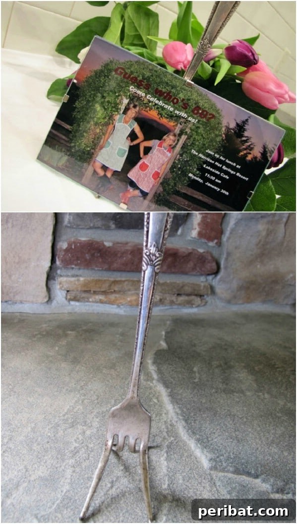 Unlock Creativity: Transform Forgotten Kitchen Tools into Stunning Decor 4 DIY Bent Fork Easel