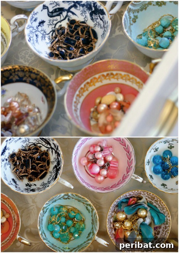 Unlock Creativity: Transform Forgotten Kitchen Tools into Stunning Decor 40 Upcycled Teacup Jewelry Organizer