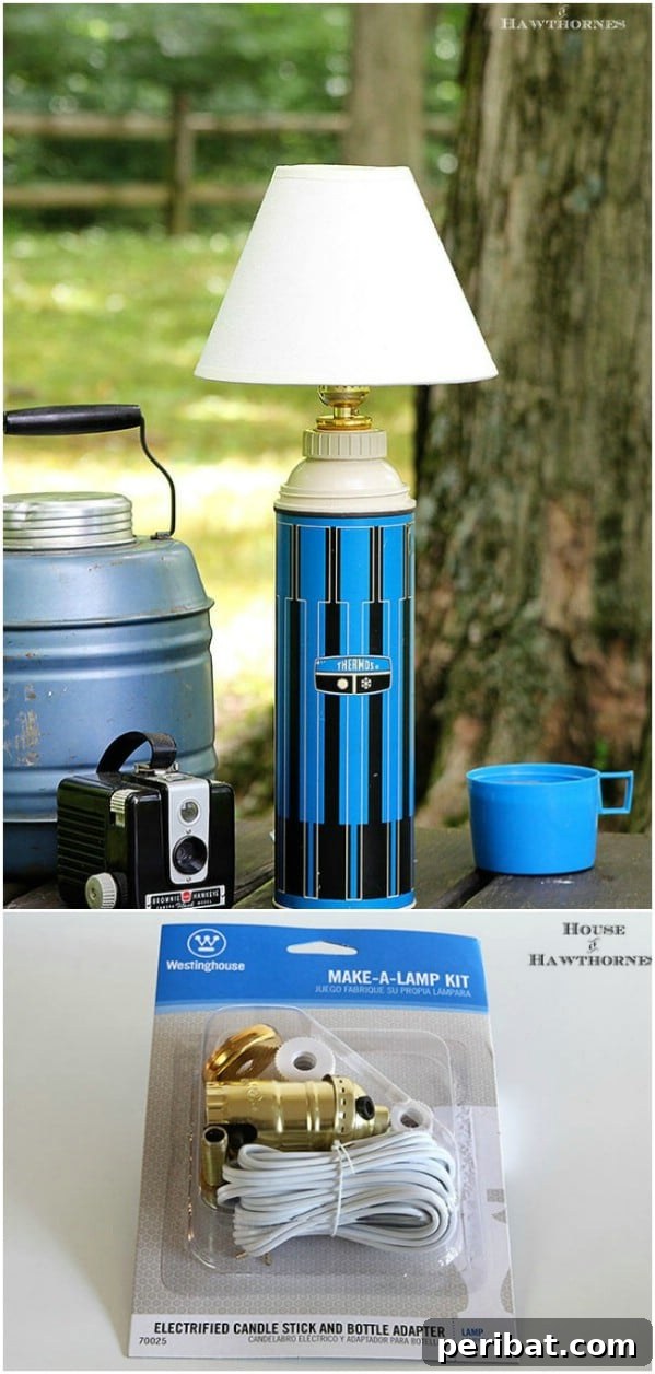 Unlock Creativity: Transform Forgotten Kitchen Tools into Stunning Decor 41 Vintage Thermos Lamps