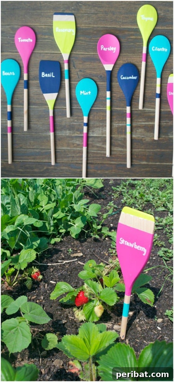 Unlock Creativity: Transform Forgotten Kitchen Tools into Stunning Decor 50 Upcycled Wooden Spoon Garden Markers