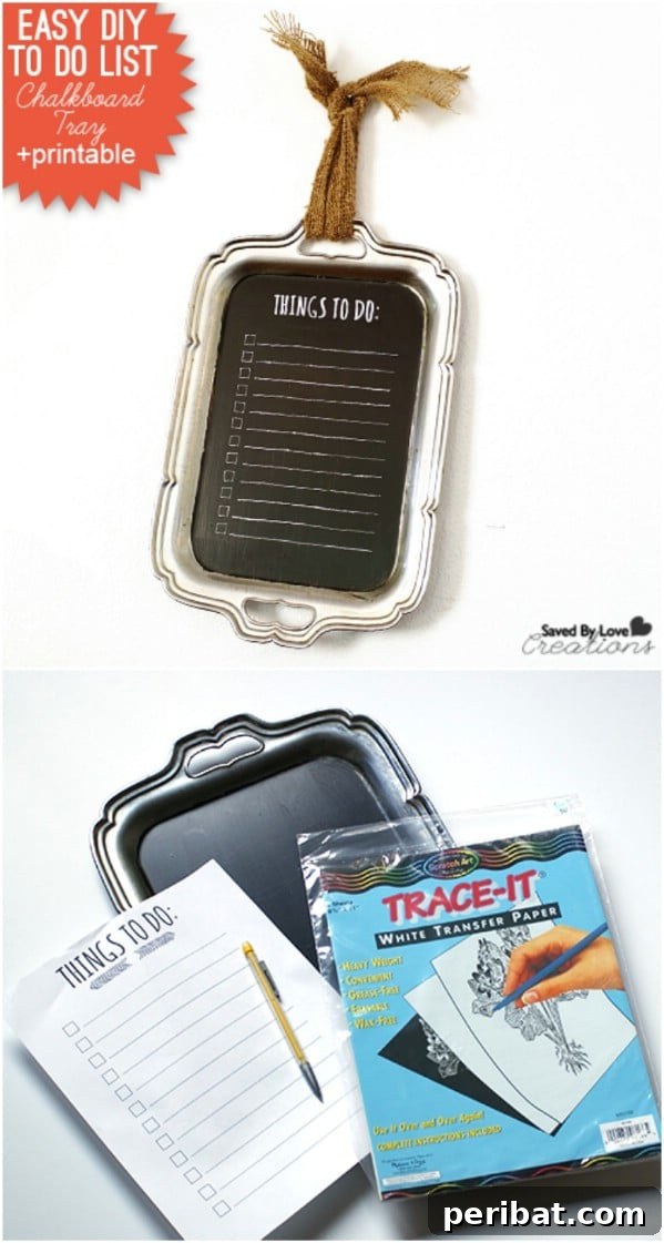 Unlock Creativity: Transform Forgotten Kitchen Tools into Stunning Decor 9 Serving Tray Turned Chalkboard Message Center
