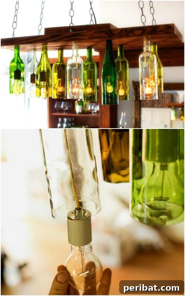 Unlock Creativity: Transform Forgotten Kitchen Tools into Stunning Decor 10 DIY Wine Bottle Chandelier