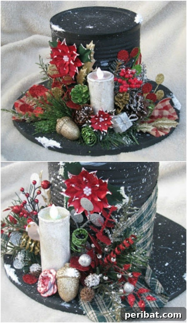 Brewing Up New Uses For Empty Coffee Containers 24 Repurposed Coffee Can Snowman Hat
