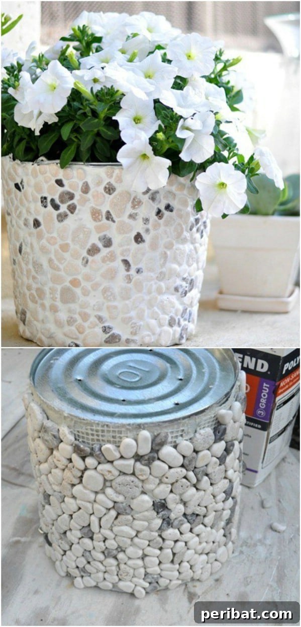 Brewing Up New Uses For Empty Coffee Containers 27 Beautiful Coffee Can Stone Vase