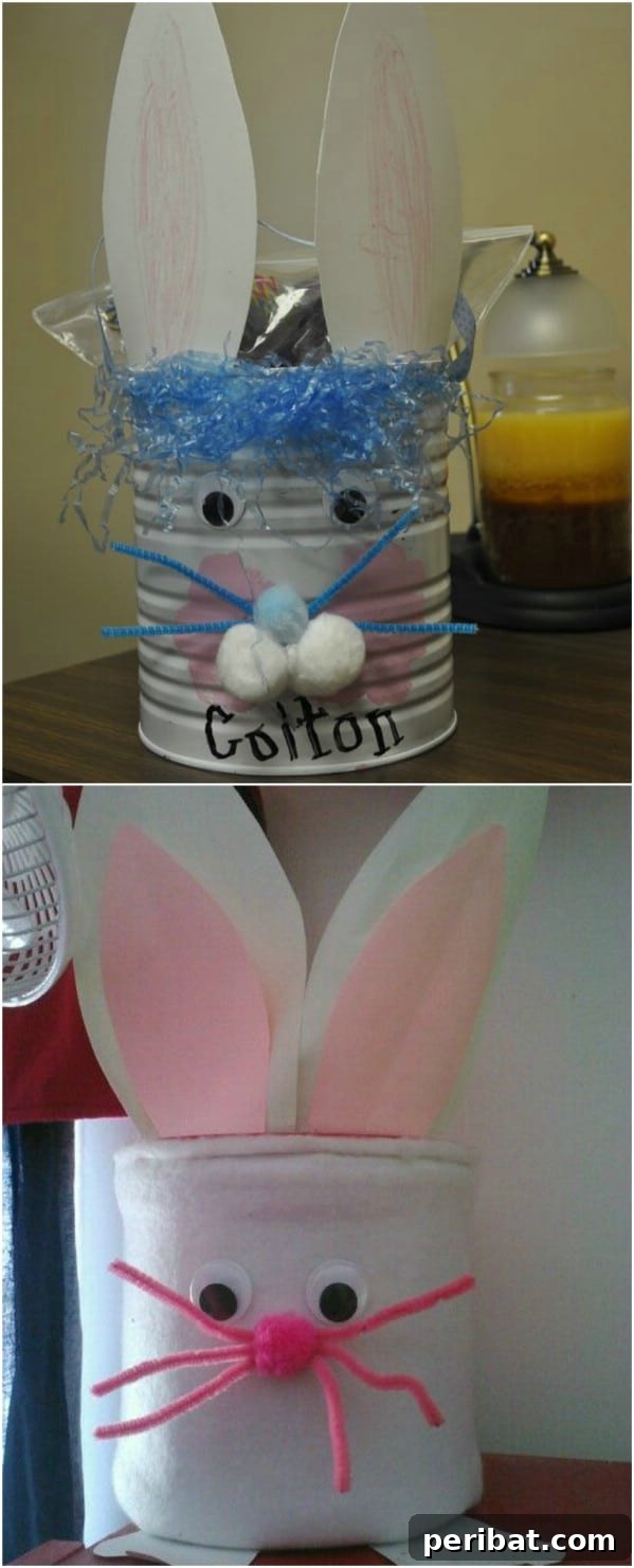 Brewing Up New Uses For Empty Coffee Containers 30 Upcycled Coffee Can Easter Baskets