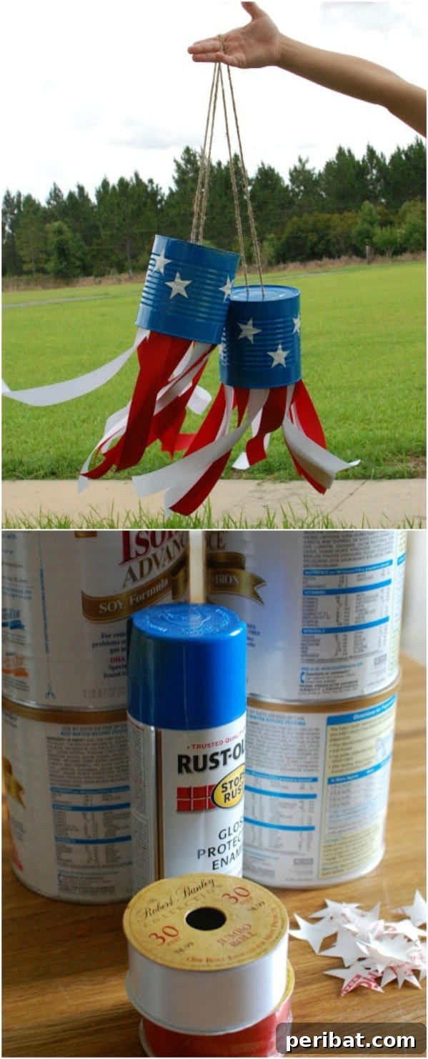 Brewing Up New Uses For Empty Coffee Containers 31 Coffee Can Fourth Of July Windsock