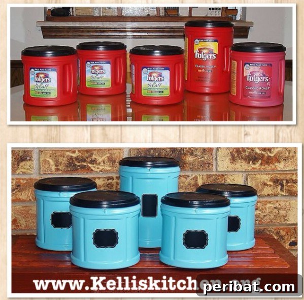 Brewing Up New Uses For Empty Coffee Containers 9 DIY Upcycled Kitchen Canisters