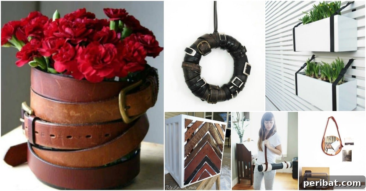 Transform Your Old Leather Belts: 25 Amazing Upcycling Ideas 2 repurpose belt leather