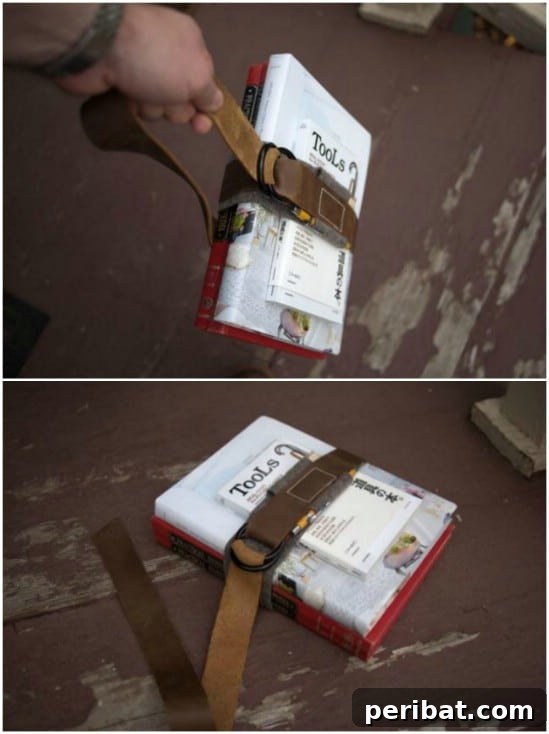 Transform Your Old Leather Belts: 25 Amazing Upcycling Ideas 17 DIY Old School Leather Book Strap