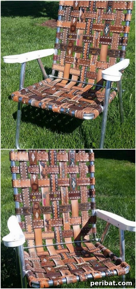Transform Your Old Leather Belts: 25 Amazing Upcycling Ideas 21 Repurposed Belt Lawn Chair