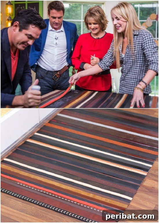 Transform Your Old Leather Belts: 25 Amazing Upcycling Ideas 8 Cool Leather Belt Door Mat