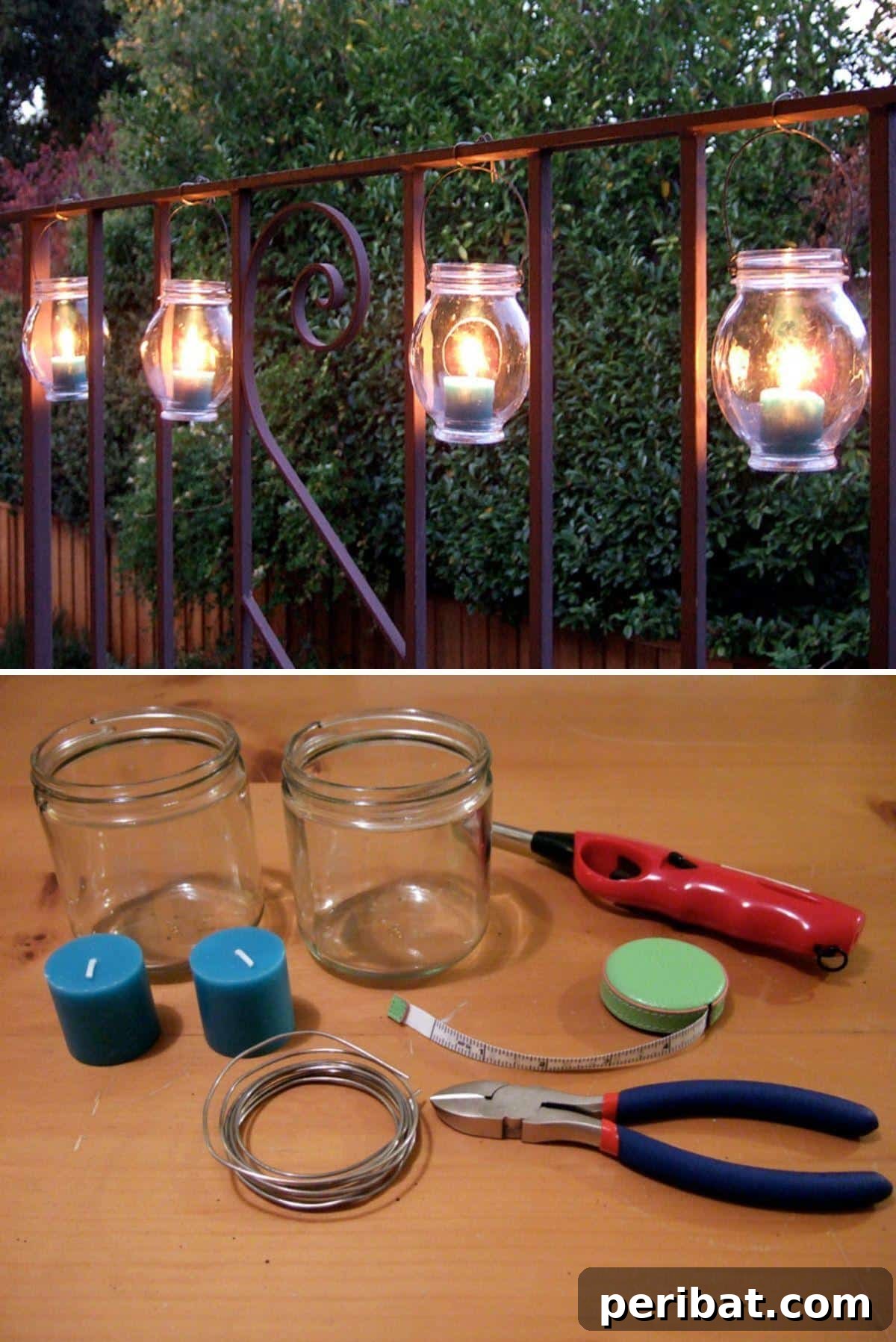 35 Radiant Outdoor Lantern Ideas to Transform Your Garden 14 DIY Hanging Railing Lanterns
