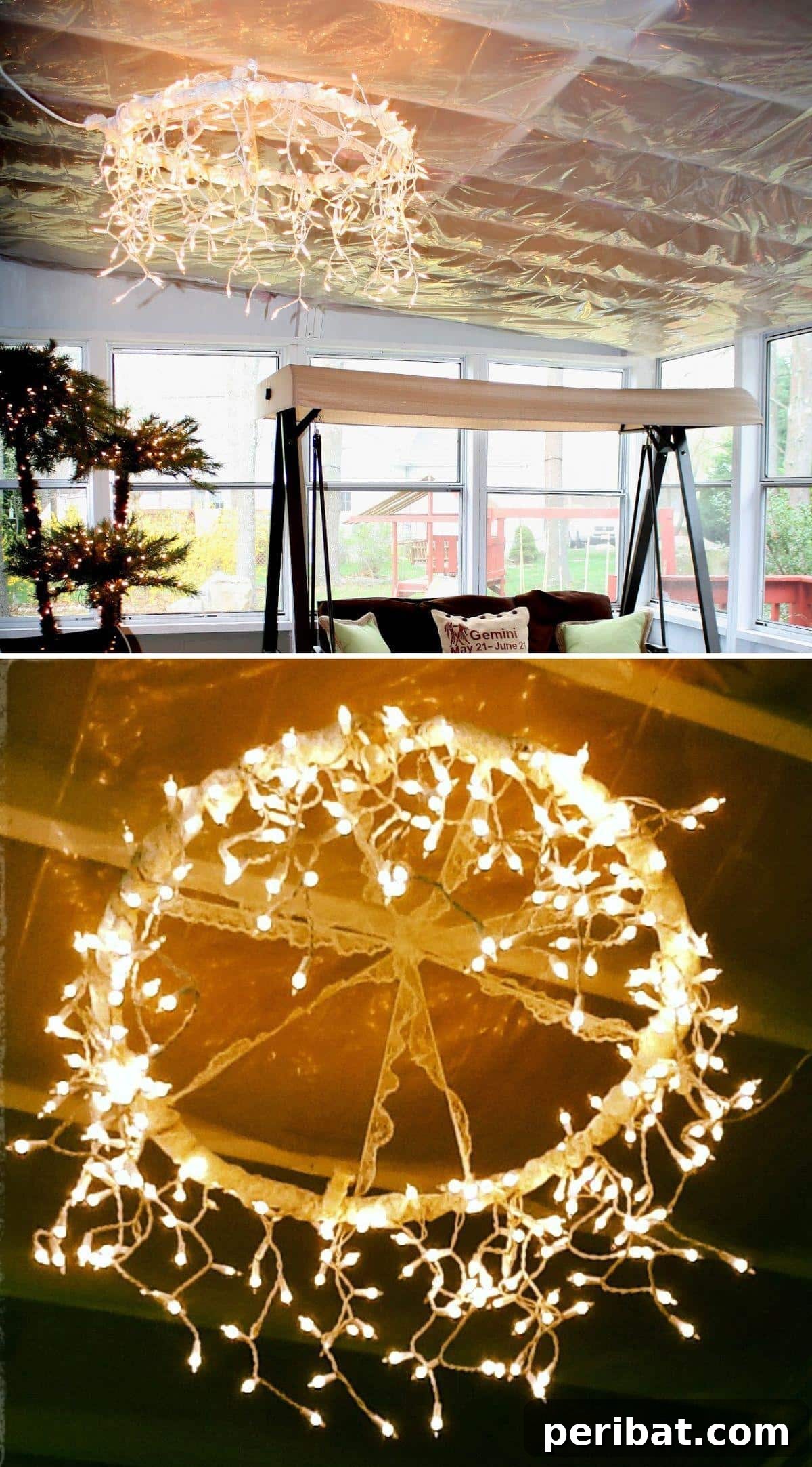 35 Radiant Outdoor Lantern Ideas to Transform Your Garden 16 Hula Hoop Garden Lighting